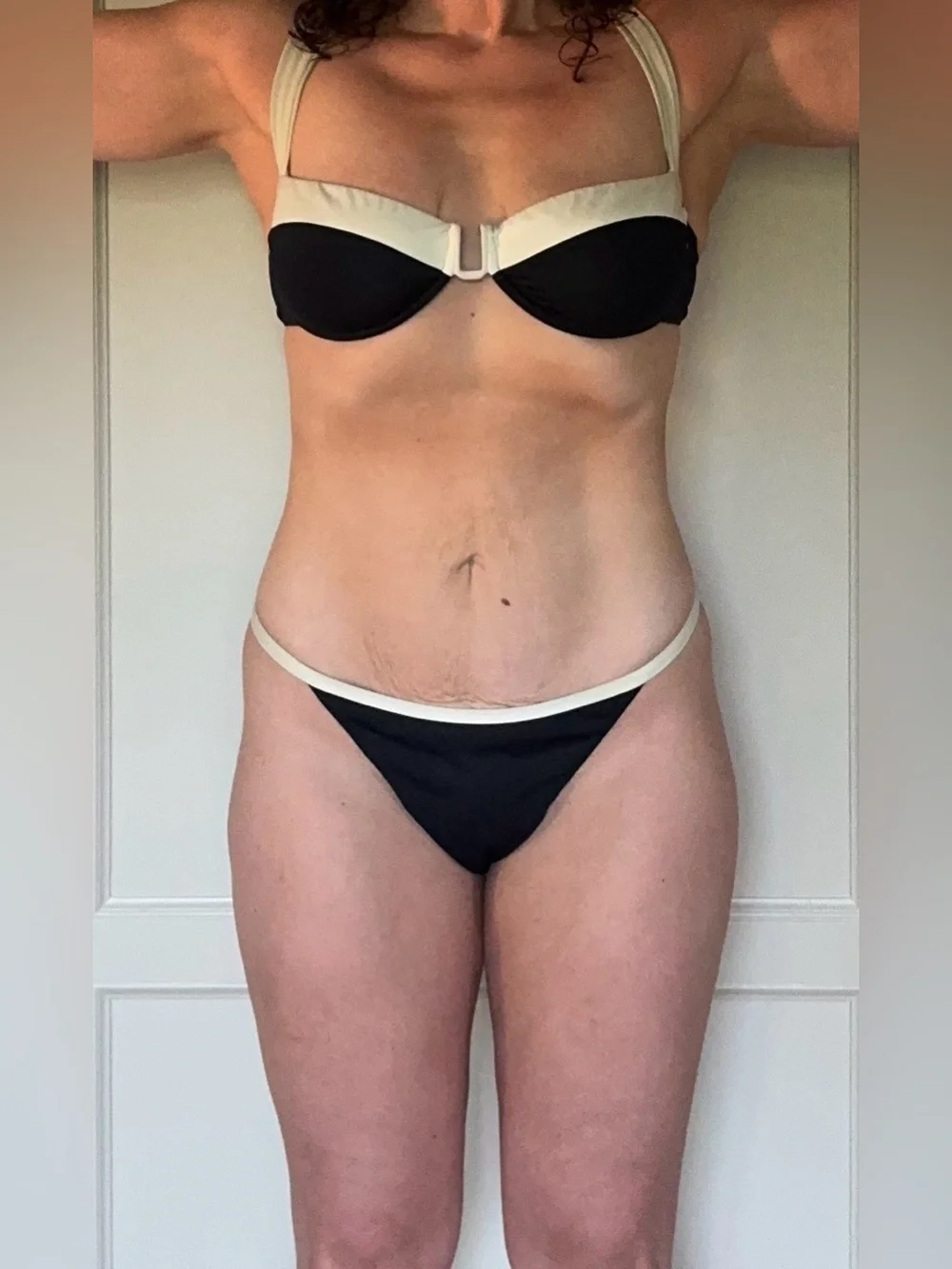 Monday Swimwear Kauai Bottom - Black/ Ivory - L matching top listed separately